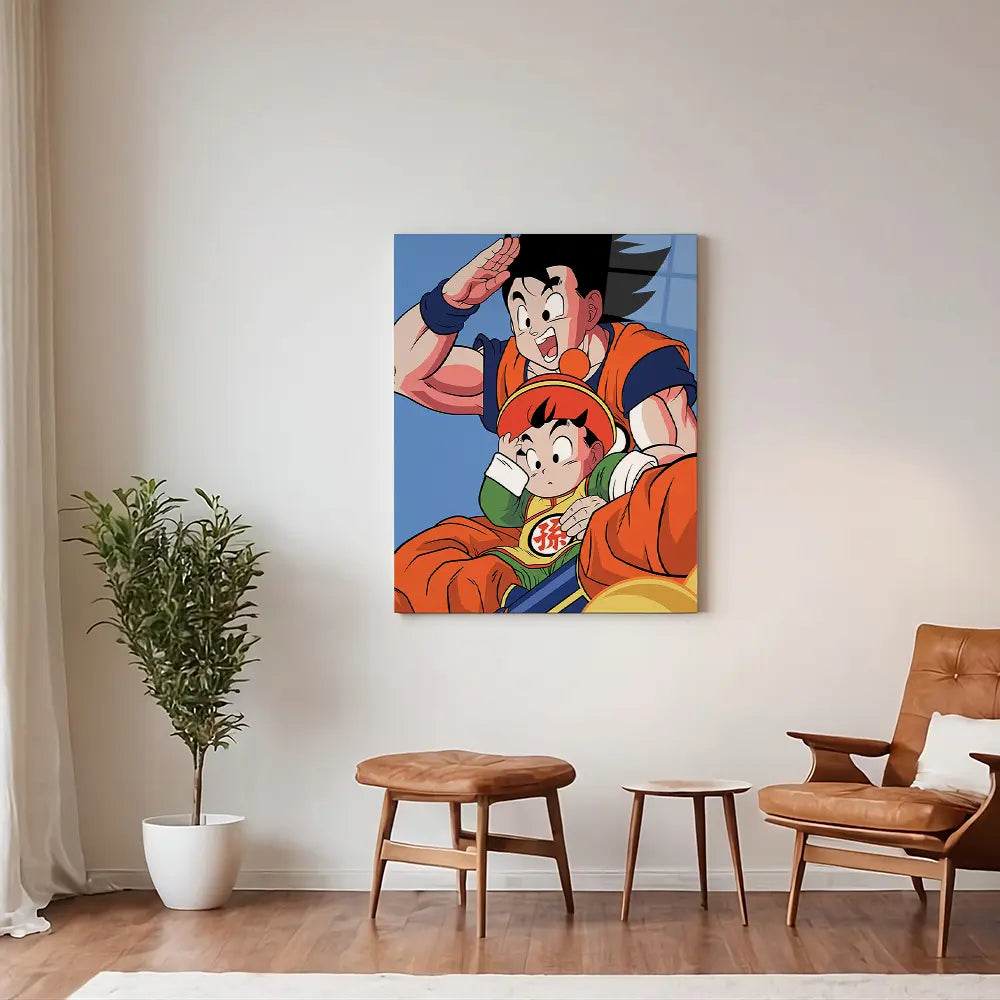 Goku Gohan Happy Flying