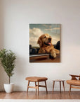 Golden Retriever Car