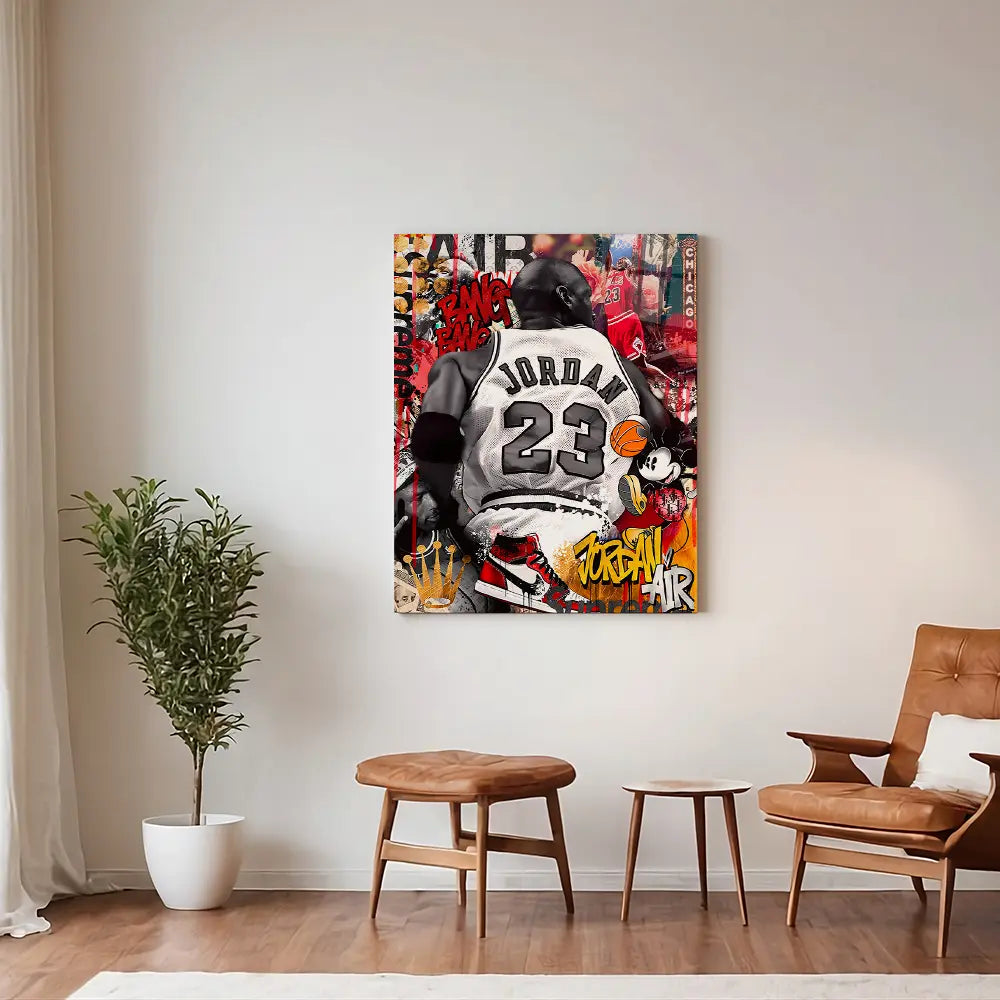 アート・デザイン・音楽 Dessins Tout-Terrain Air Jordon Sneakers Graffiti Style 10 Wall Art