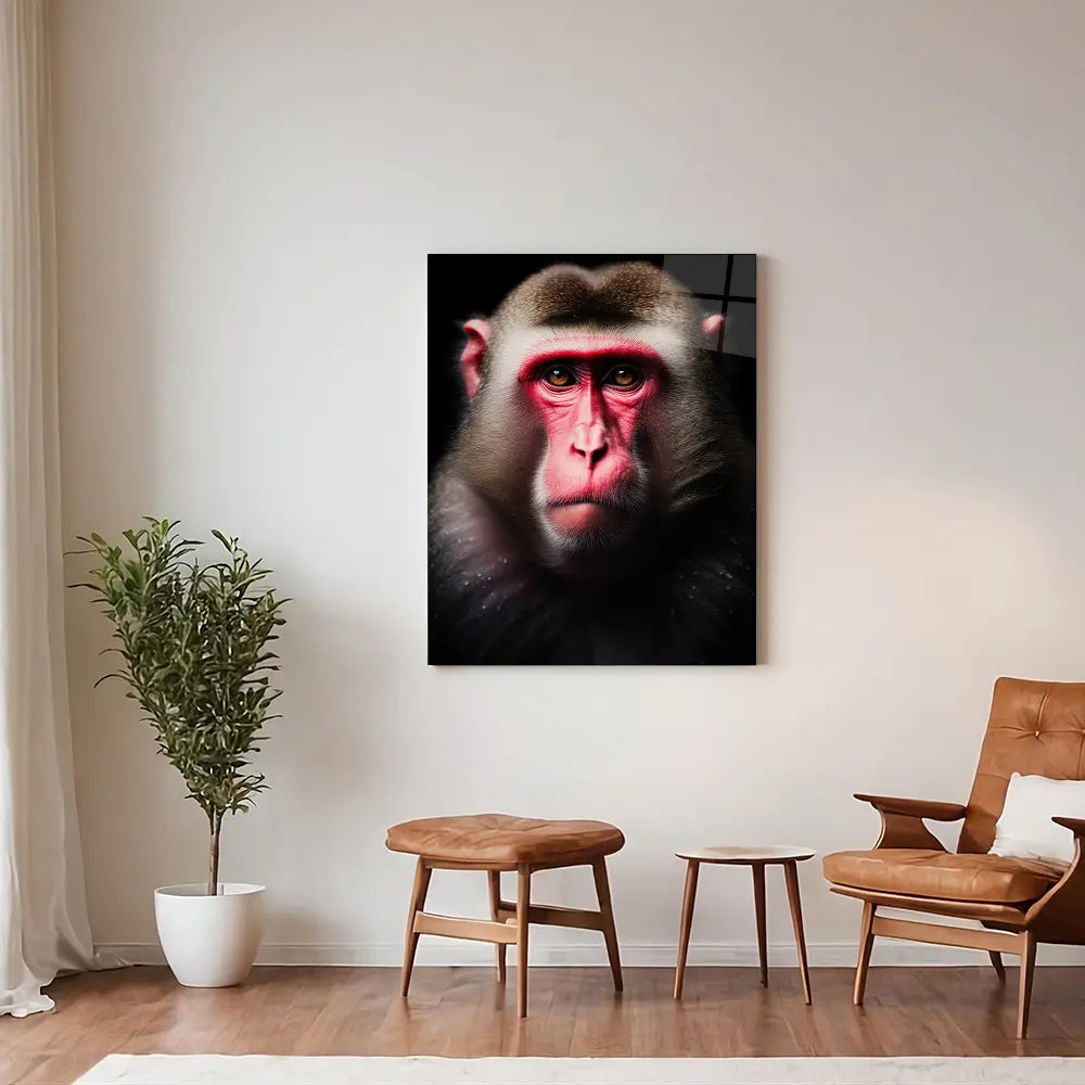 Macaque Black Portrait