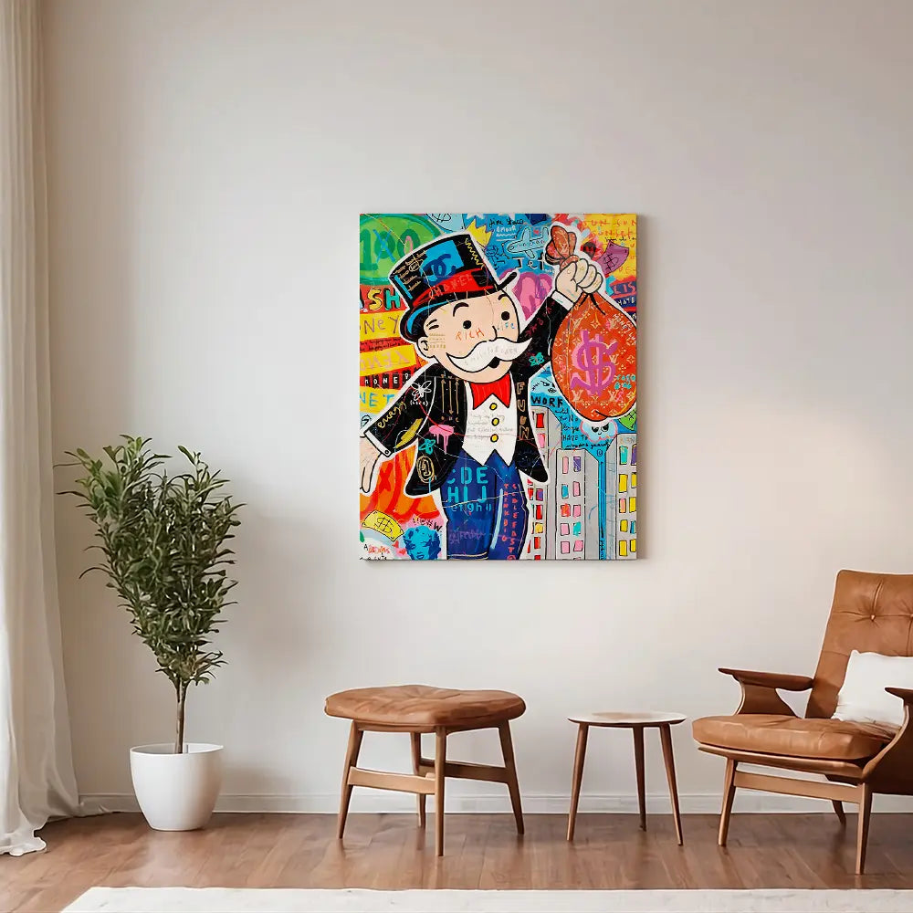 Money Bag Monopoly Art