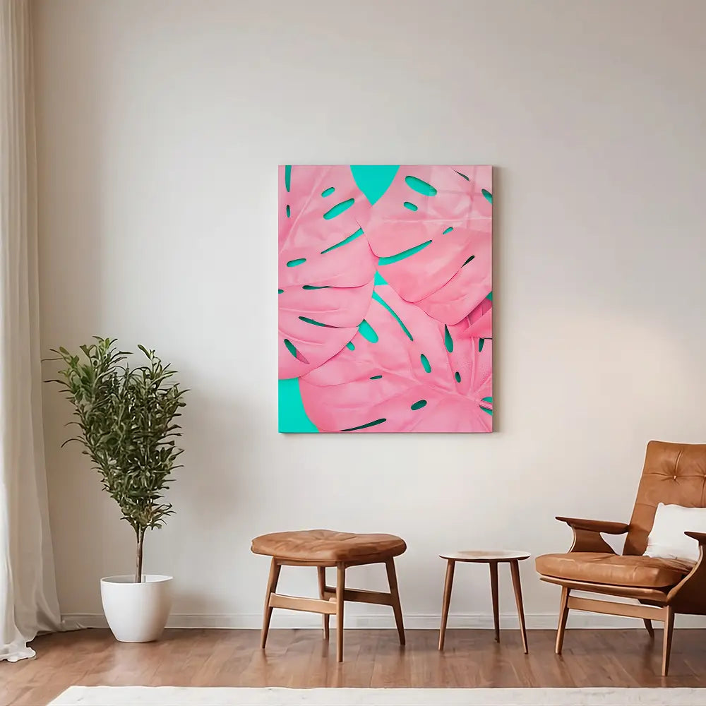Pink Jungle Leaves