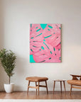 Pink Jungle Leaves