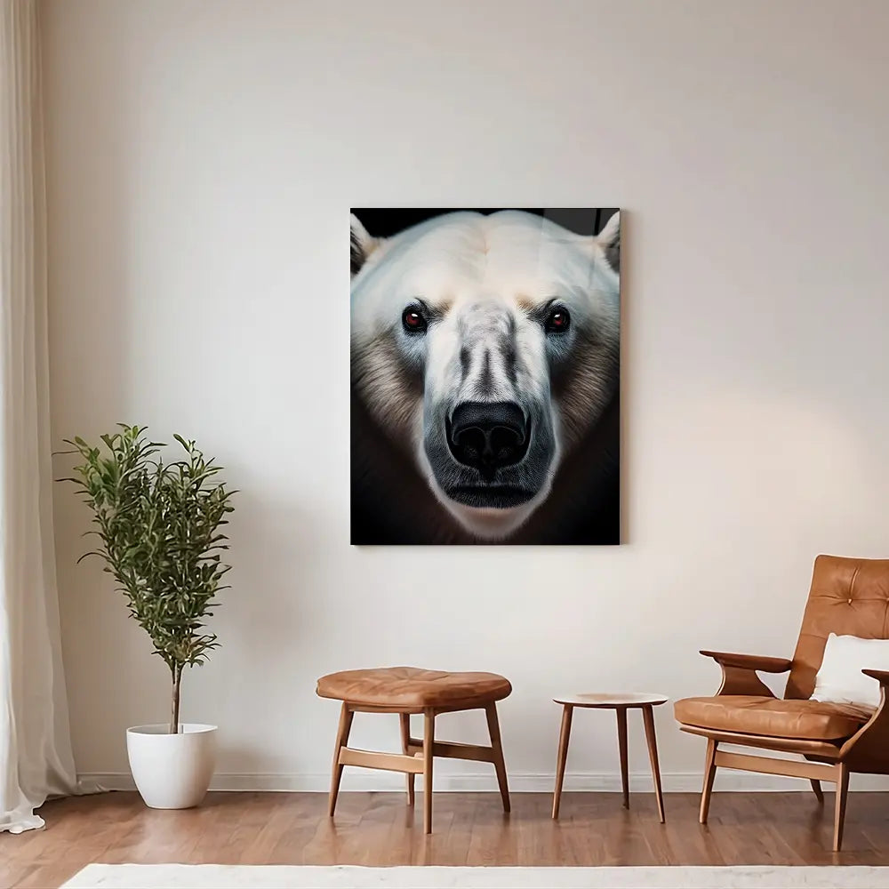 Polar Bear Black Portrait
