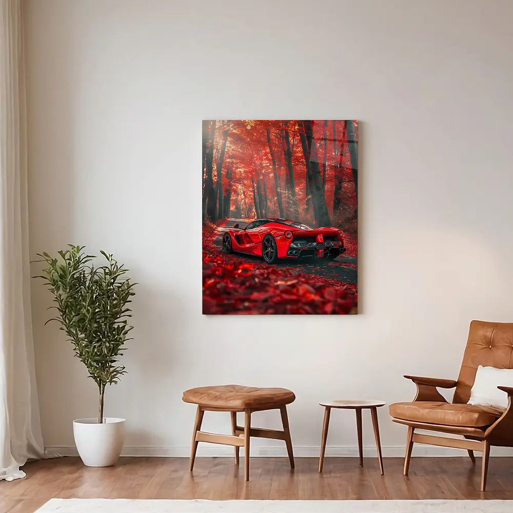 Red LaFerrari Autumn