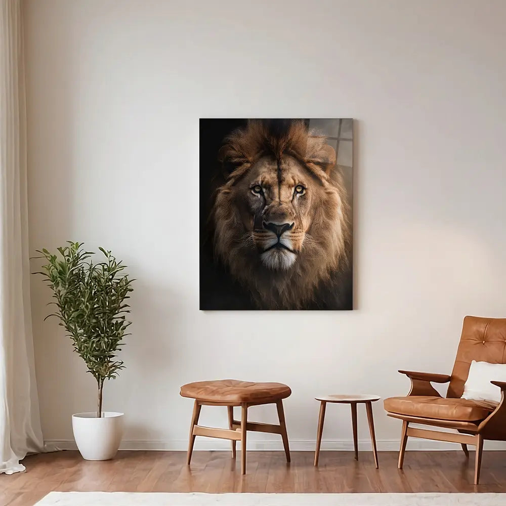 Serious Lion Face