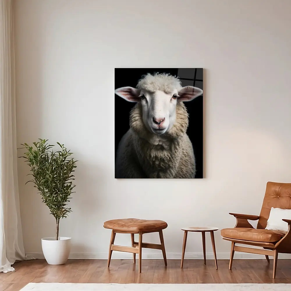 Sheep Black Portrait