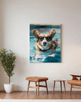 Welsh Corgi Swimming