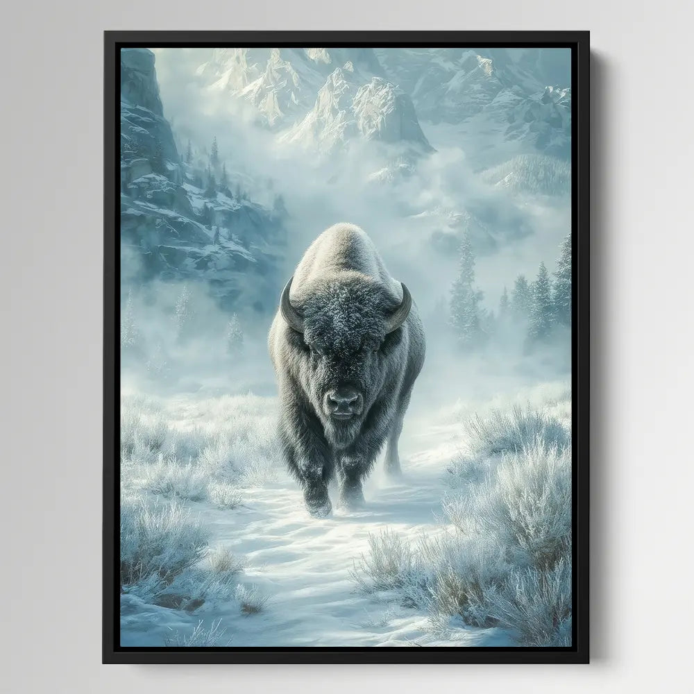 Bison In The Snow