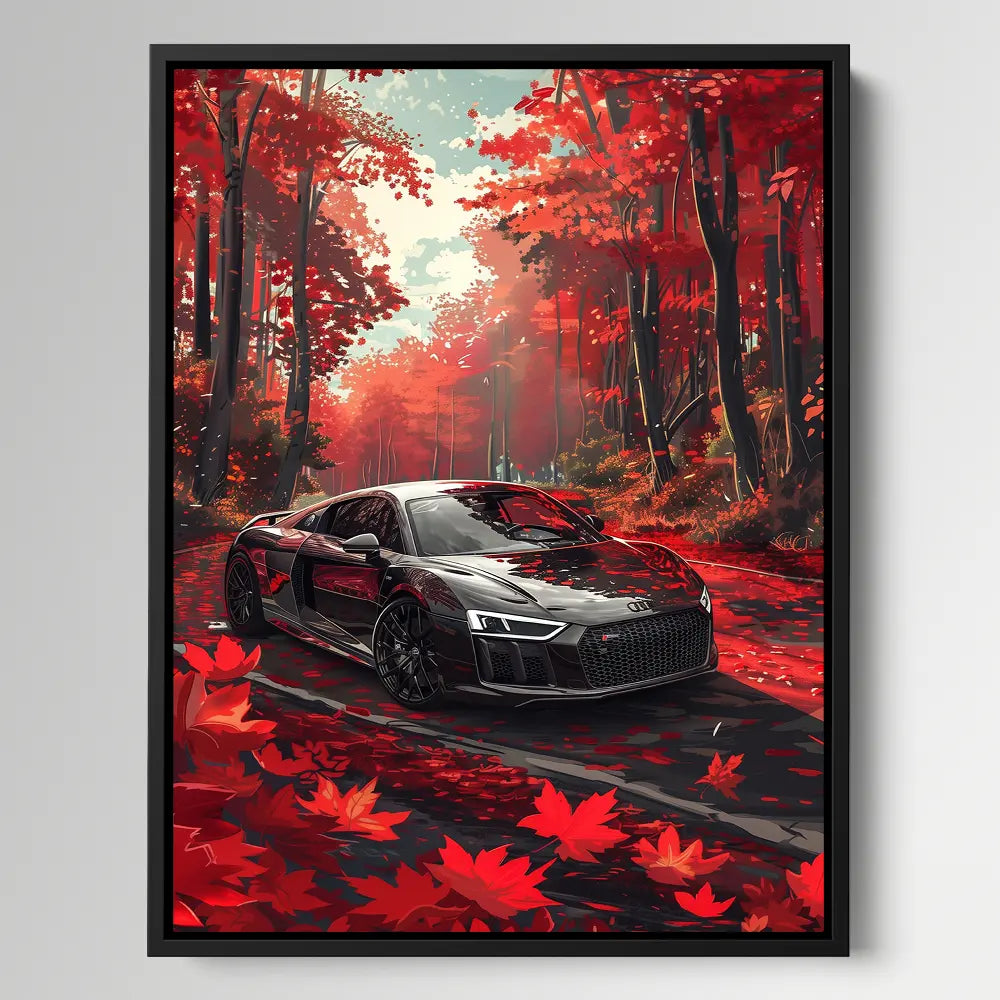 Black Audi Red Autumn