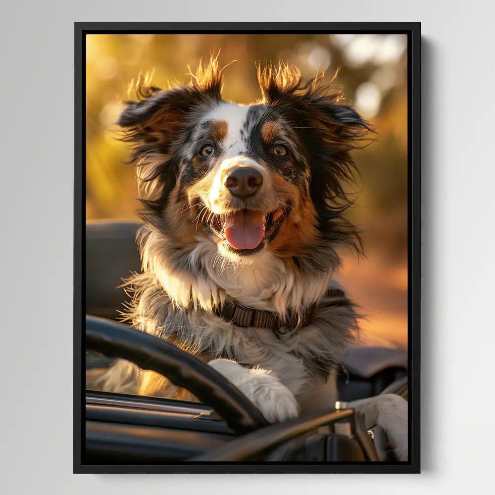 Border Collie Car