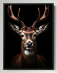 Deer Black Portrait