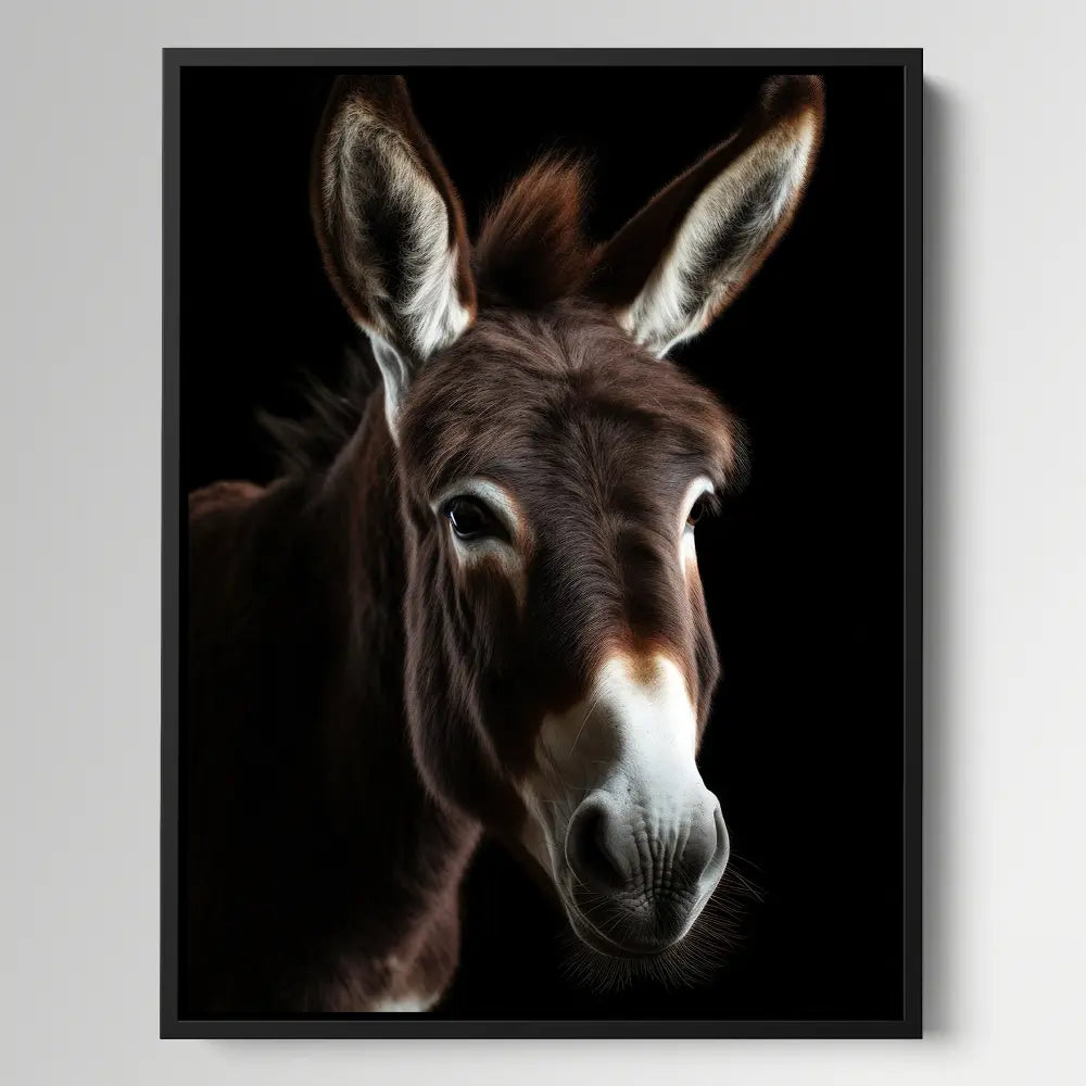 Donkey Black Portrait