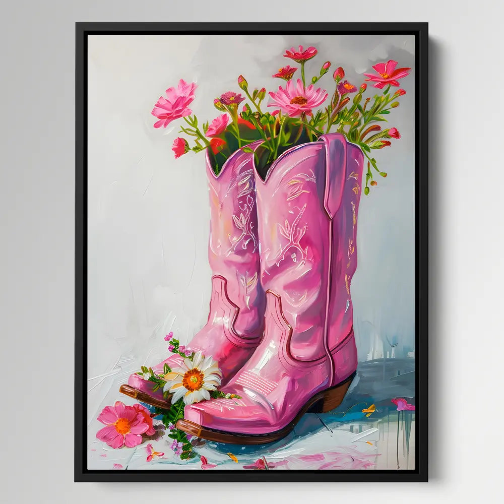 Floral Pink Boots