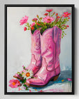 Floral Pink Boots