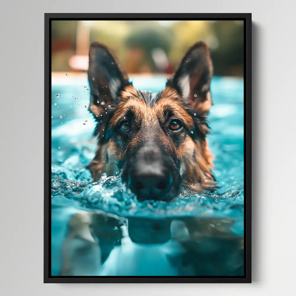German Shepherd Swimming