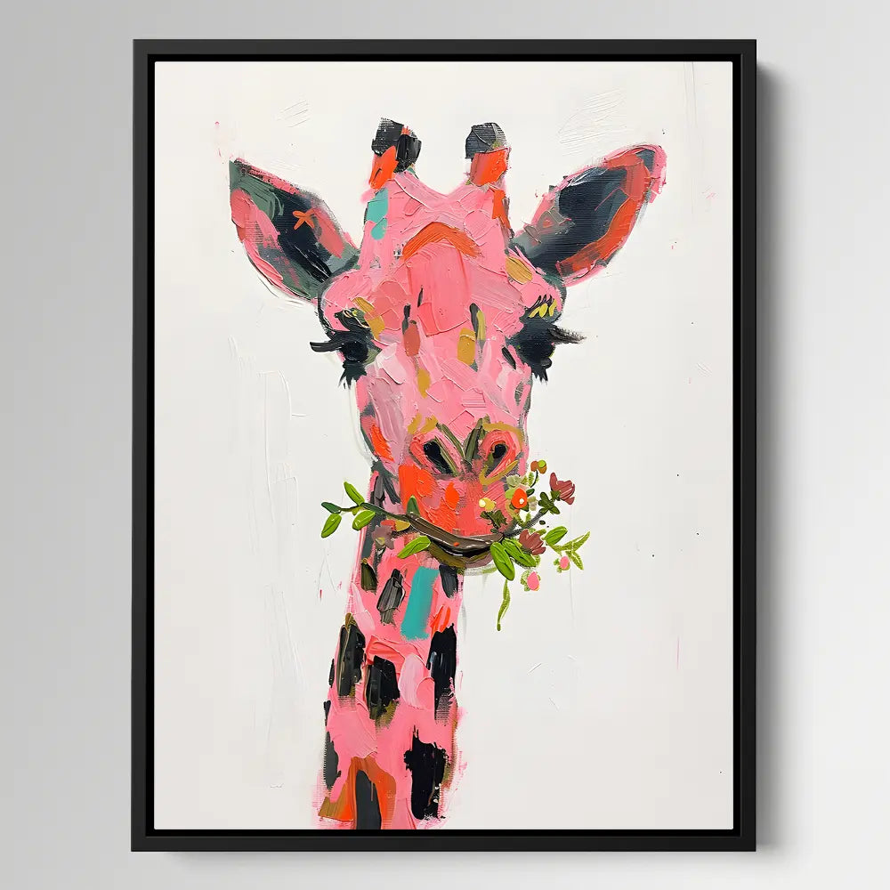 Giraffe Eating Plants