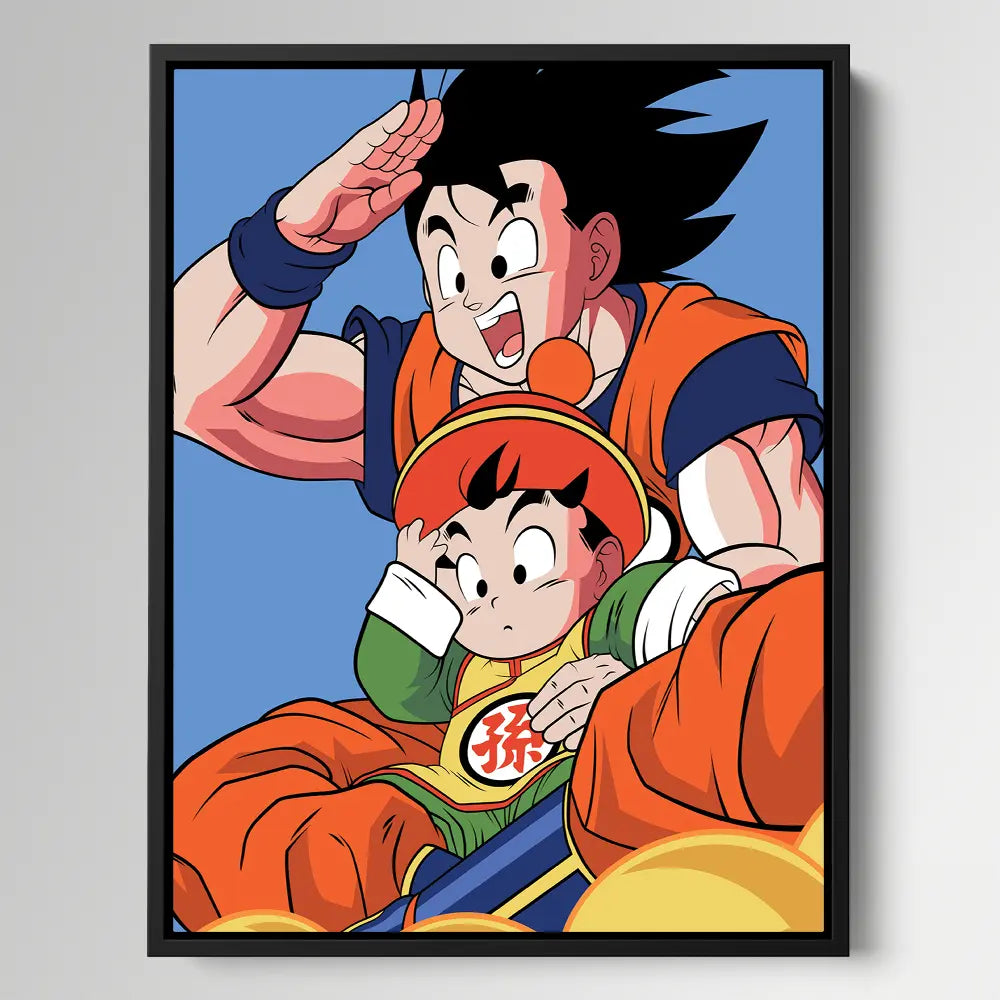 Goku Gohan Happy Flying