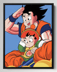 Goku Gohan Happy Flying