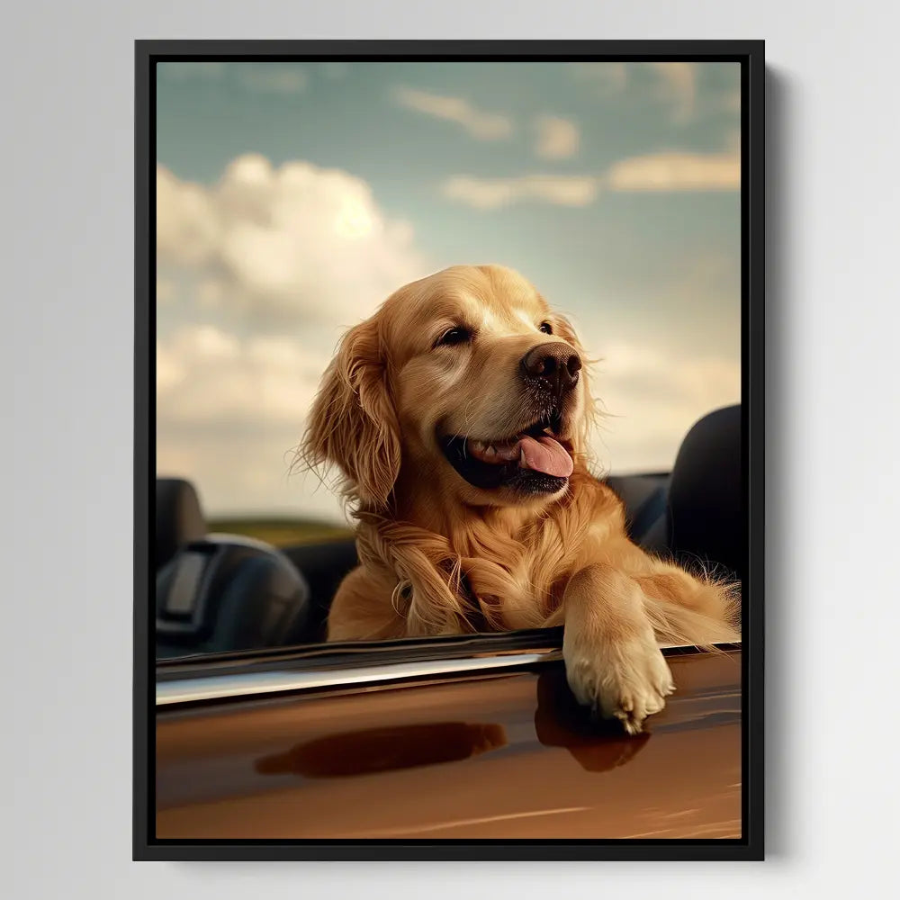 Golden Retriever Car
