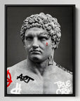 Greek Vandalism Statue