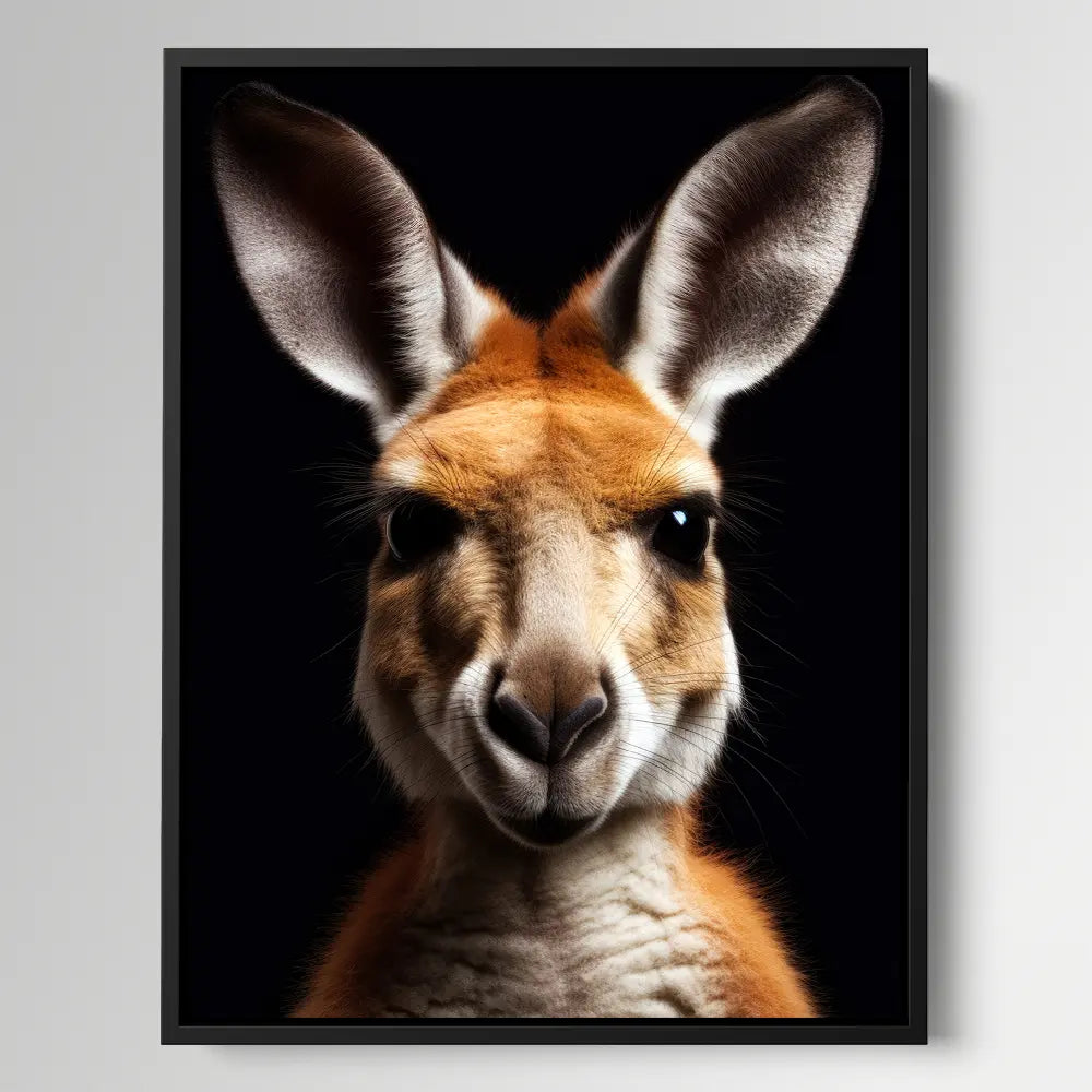 Kangaroo Black Portrait
