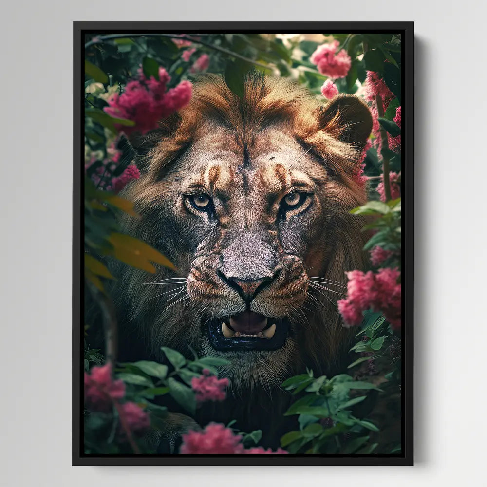 Lion Angry Flowers