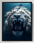 Lion Close Up Swimming