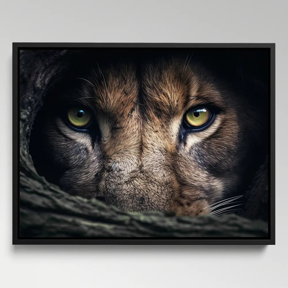 Lion Hiding Horizontal