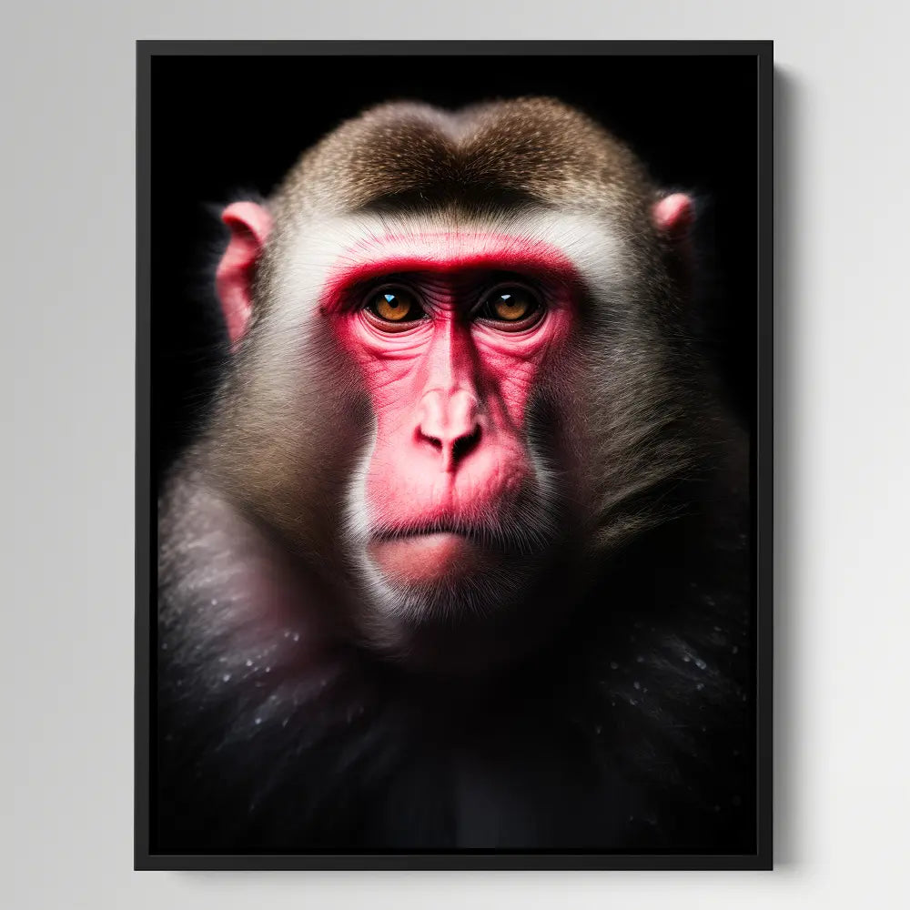 Macaque Black Portrait