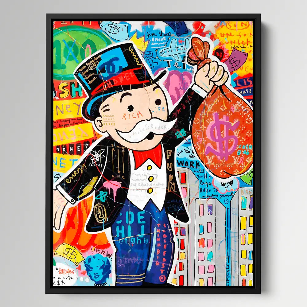Money Bag Monopoly Art