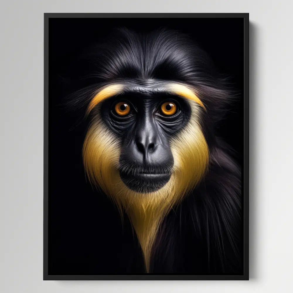 Monkey Black Portrait
