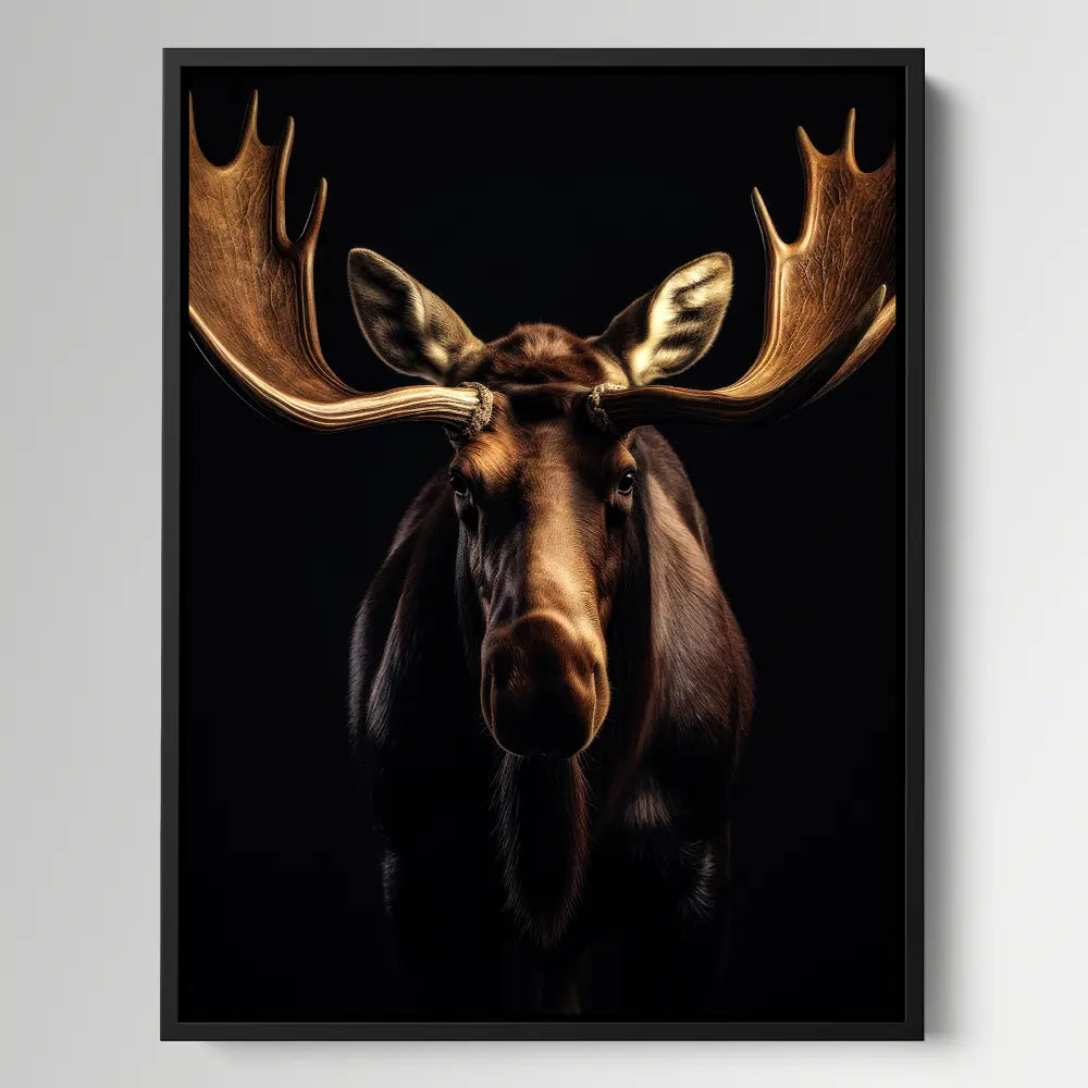 Moose Black Portrait