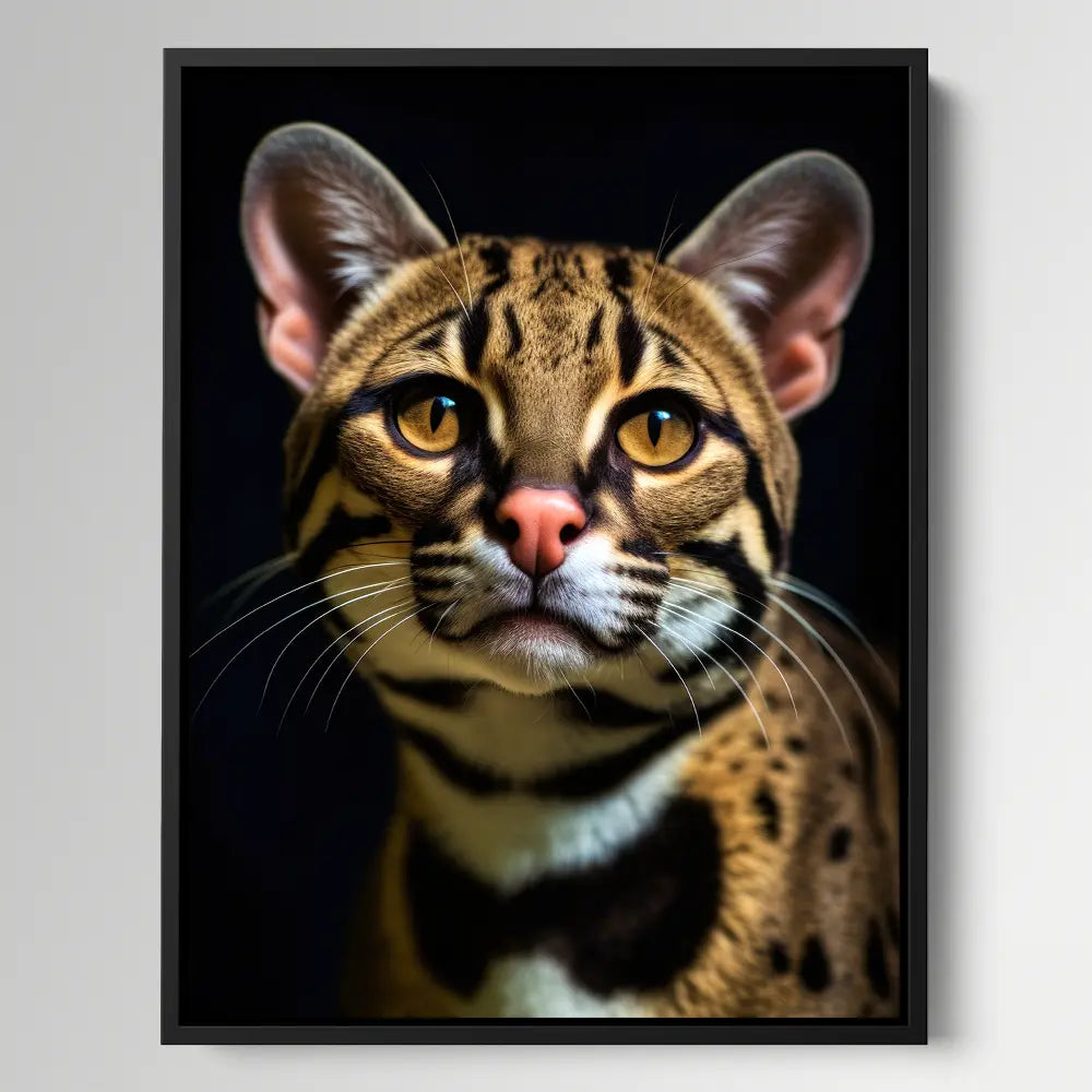 Ocelot Black Portrait