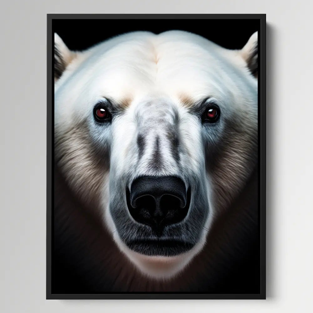 Polar Bear Black Portrait