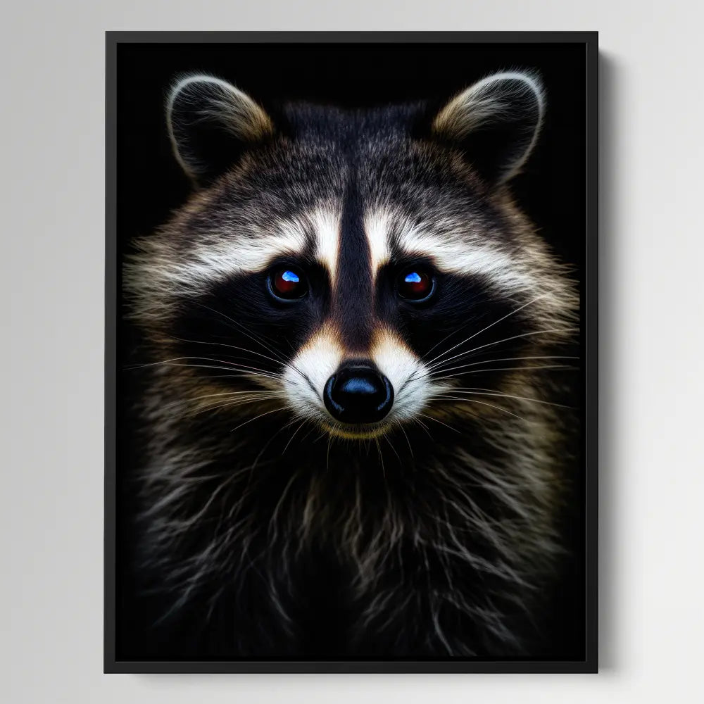 Raccoon Black Portrait