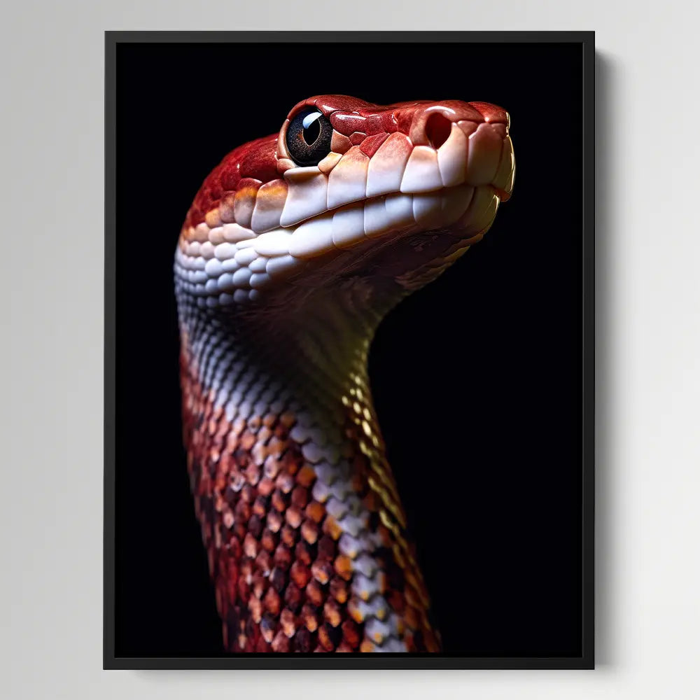 Red Snake Black Portrait