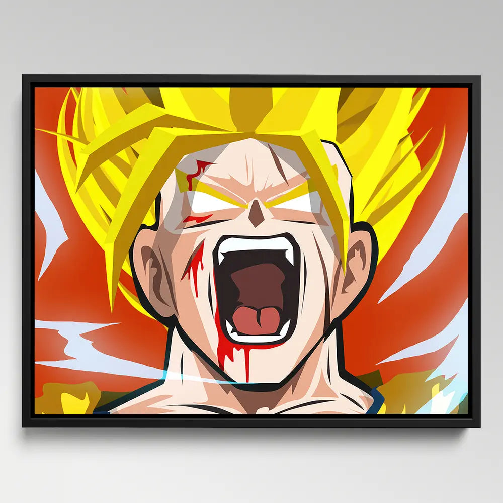 Super Saiyan Goku Screaming