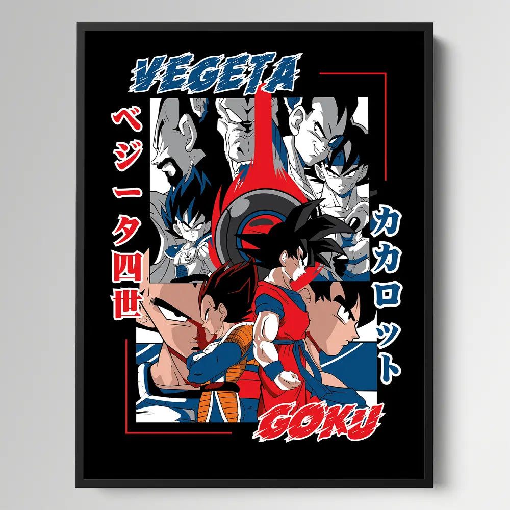 Vegeta Goku Evolution Collage