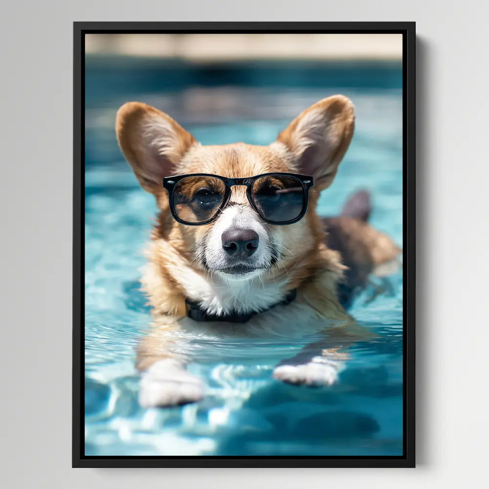 Welsh Corgi Swimming