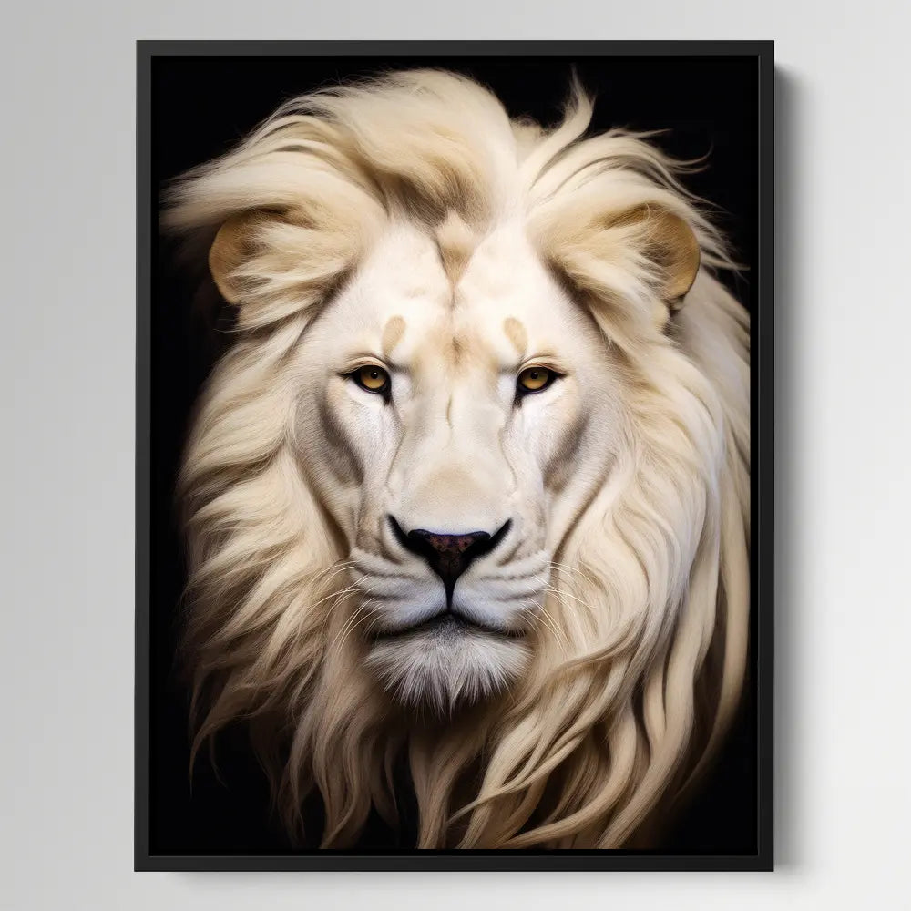 White Lion Black Portrait