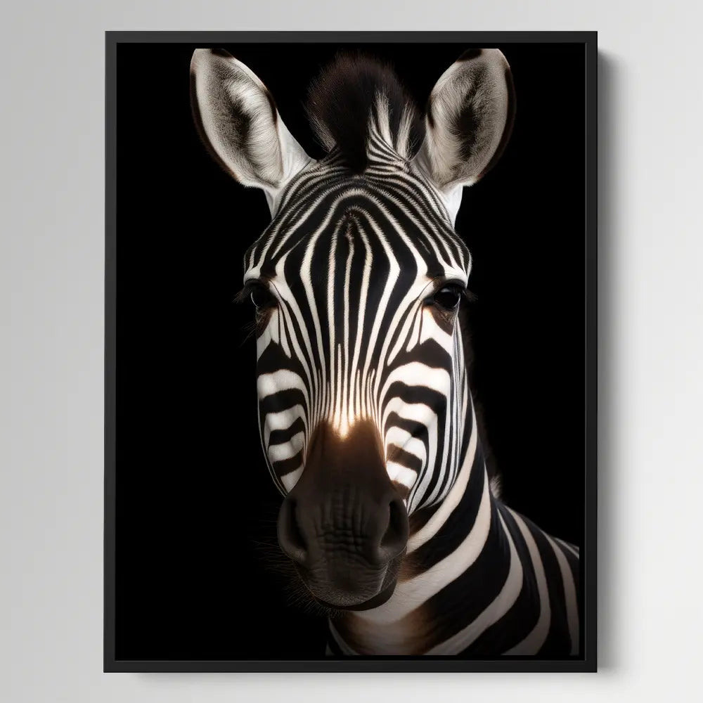 Zebra Black Portrait