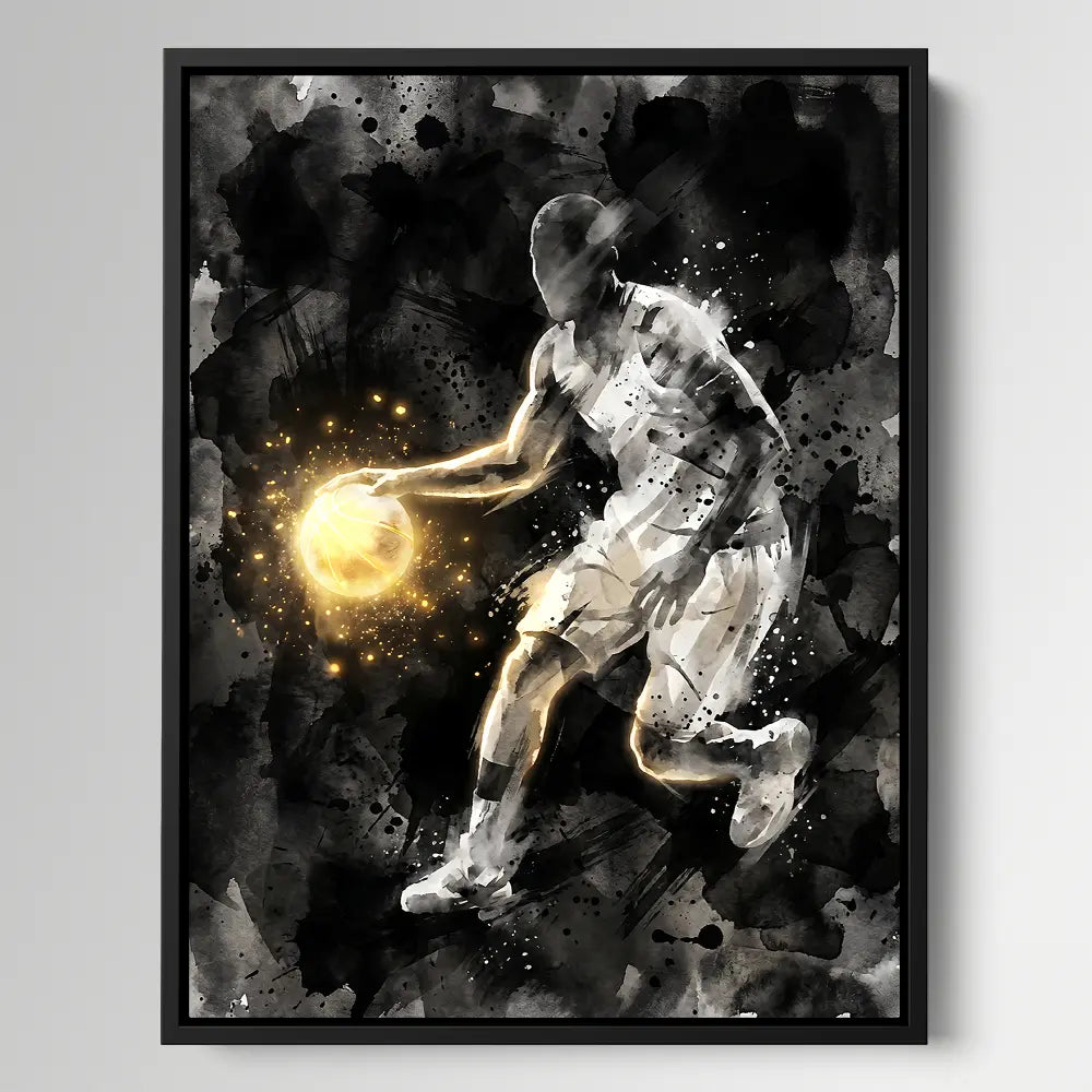 Glowing Watercolor Basketballer